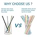 2 PACK - Portable Collapsible Reusable Drinking Straws - Telescopic Folding Stainless Steel Metal Straw with Aluminum Case & Cleaning Brush