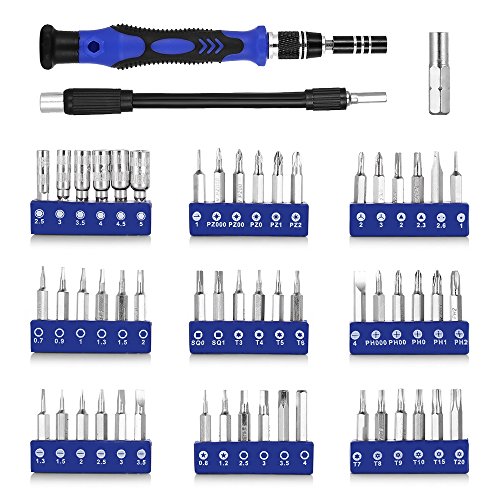 Repair Tools Kit, Precision Screwdriver Set with Flexible Shaft, INLIFE 81 in 1 Professional Electronics Magnetic Driver Kit with Portable Bag for Laptop, iPhone, iPad, Cellphone, PC, Camera, Macbook - Thumbnail 3