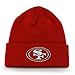 SAN FRANCISCO 49ERS Cuffed Knit Beanie Hat Winter Ski Cap in 49ers RED w/Embroidered Team Logo