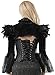 Alivila.Y Fashion Corset Womens Flannel Long Sleeve Steampunk Retro Jacket Shrug 21671-Black-S