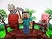 MINECRAFT 14 Piece Birthday CAKE Topper Set Featuring Random Minecraft Figures and Decorative Themed Accessories, Figures Average 1