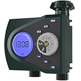 Gideon Dual-Valve Hose Water Timer Sprinkler Timer Irrigation Controller System - Battery Operated; Easy Hose Connection with Simple to Use Digital System - for Garden, Flowers and Lawn