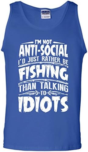 Fishing Anti Social Cotton Tank Top For Men