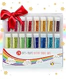 Original Stationery Glitter Shake Jars - Extra Fine Powder, 24 Multi Color Assorted Set - Works for Slime, School and Children's Projects - Perfect for Holiday Crafts, Face Paint, Nails (24 pcs)