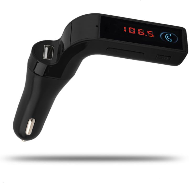 MythGeek Bluetooth Car Transmitter, Wireless Car Charger In-Car FM Trasimitter MP3 Player Music Control Calling Car Kit with USB for iPhone,Samsung,LG,HTC,Motorola,Sony Android phone-HAG70 Black