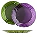 Optix 10-1/4 inch Plastic Plates | Set of 8 in 4 Assorted Colors