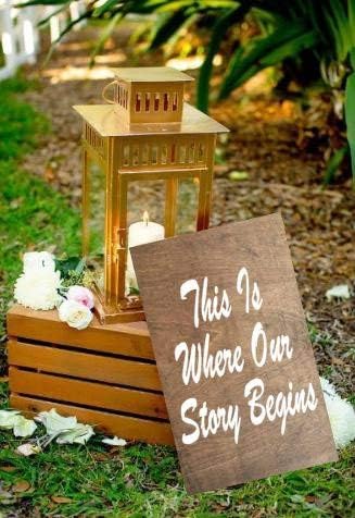 Olga212Patrick This Is Where Our Story BeginsWedding Aisle Sign Wedding EntranceWood wedding Sign Wedding decoration