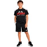 PUMA Boys 2 Piece Dry Fit Tee &amp; Performance Active Shorts Set (Sizes 4-16) | Moisture Wicking Athletic Fabric, Breathable Lightweight Comfort, Great for Sports, Training &amp; Active Play