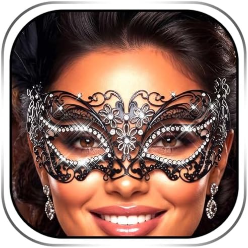 Amazon.com: liweiyu Masquerade Mask for Women Metal Mask Shiny