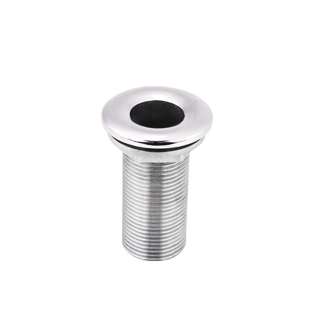 Boat Drain Tube Fitting, 316 Stainless Steel, Marine Hose Adapter, Threaded Connection, Barbed Design for Yachts, Boats, Marine Use