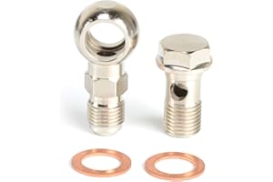 KINUGAWA Turbo Coolant Banjo Bolt kit M14x1.5 mm to -6AN Garrett GT28R GT30R GT35R Long neck