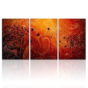 signwin 3 Piece Canvas Wall Art Beautiful Scenery...