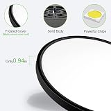 LightingWill 15.7in LED Flush Mount Ceiling Light 3800lm 5000K Black Round view 5