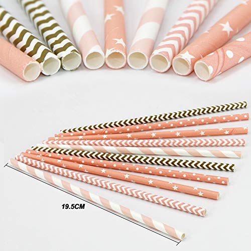 image for HYRIXDIRECT 200 Pack Paper Straws -Biodegradable Environment-friendly 