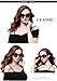 Duco Polarized Sunglasses for Women UV Protection Retro Designer Vintage Cateye Sunglasses DC1223 (Black Frame Gray Lens)