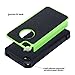 ULAK iPhone 4 Case, iPhone 4S Case, Knox Armor Hybrid Dual Layer Protective Case Cover with Hard Plastic and Soft Silicone for iPhone 4S & iPhone 4 (Green/Black)