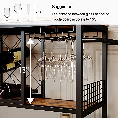 IRONCK Bar Cart, Industrial Serving Cart on Wheels Kitchen Storage Cart