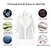 HOMMINI Clothes Cover Hanging Garment Bag Lightweight Suit Bags Dust-Proof (Set of 6) with Study Full Zipper for Closet Storage and Travel(31