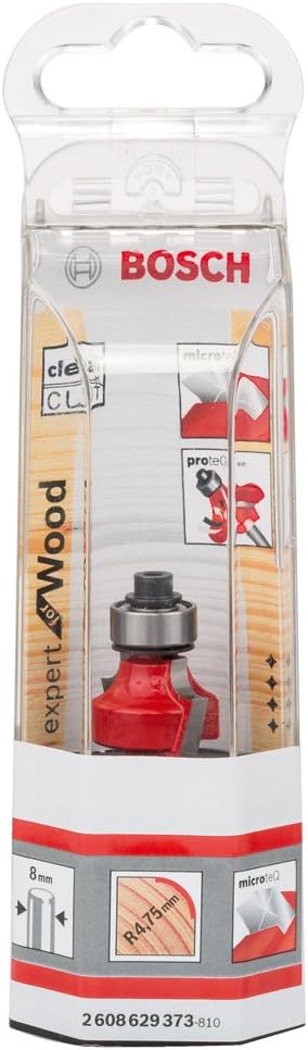 Bosch Accessories 2608629373"Expert" Rounding Router Bit, 0 V, Silver, 8 x 22.2 x 55 mm, 4.75 mm - Image 4
