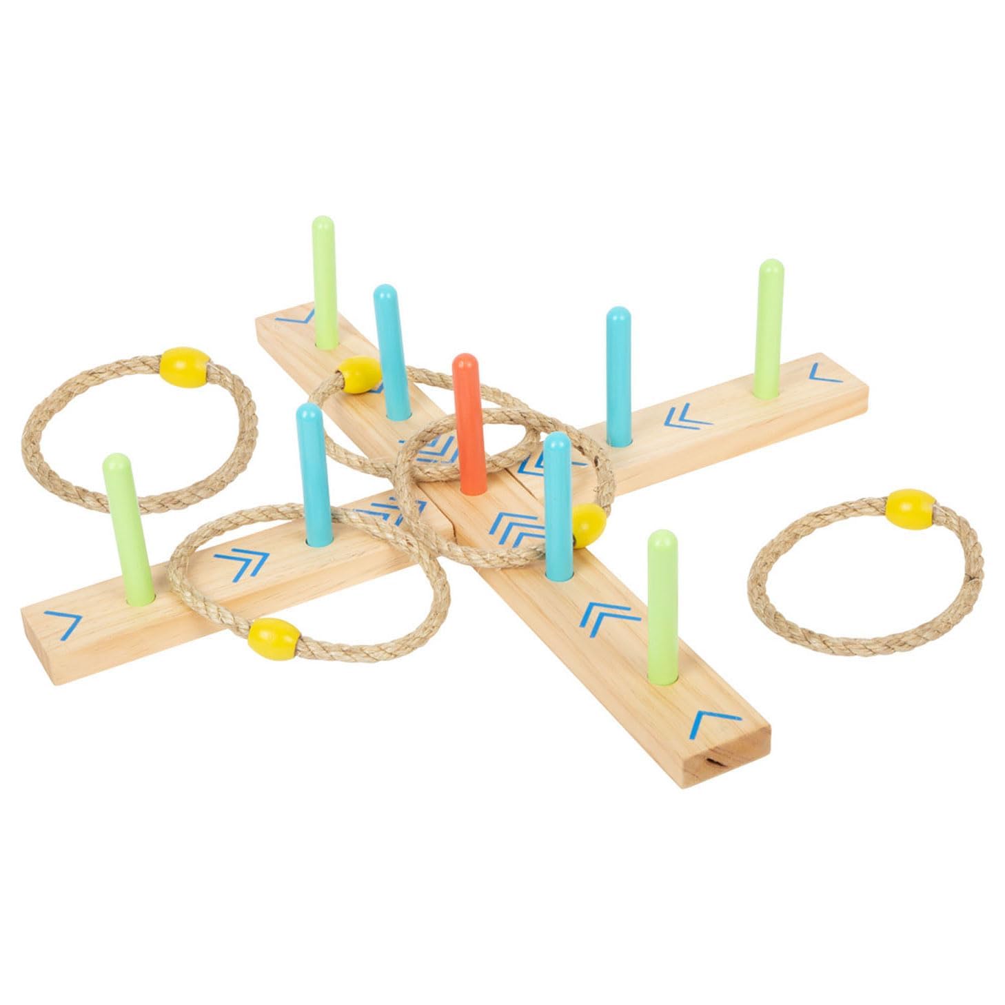 small foot 12035 Ring-Tossing Game "Active" made of FSC® 100%-certified wood, garden game for children aged 3+ years