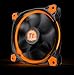 Thermaltake Ring 14 High Static Pressure 140mm Circular LED Case Radiator Cooling Fan CL-F039-PL14OR-A Orange