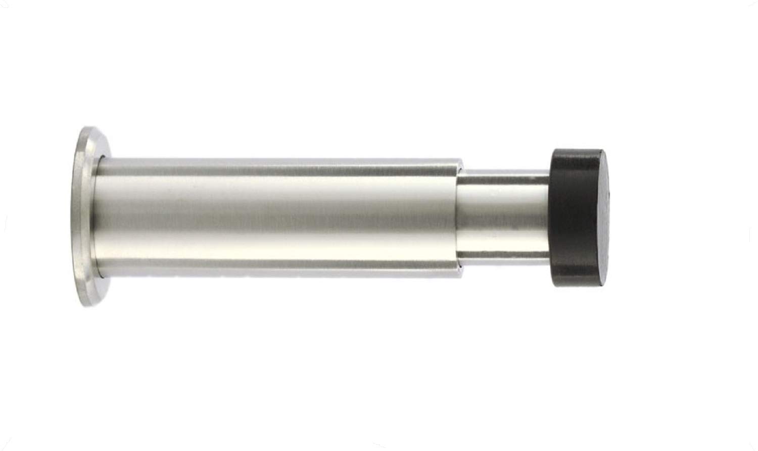 EVI Herrajes | Skirtings Door Stop | Screw Installation | Adjustable from 88mm to 120mm | Stainless Steel Body | Black Rubber Protection | Functional | I-182TPRAM
