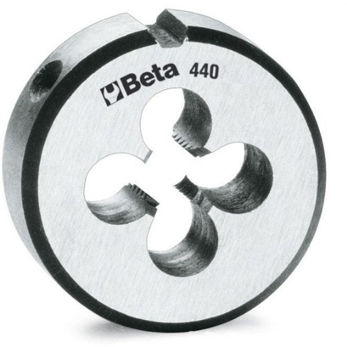 Beta 4400009 Round Die, Coarse Pitch, Made From Chrome-Steel, M9 x 25.4mm, 1" O/D