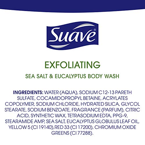 SUAVE BODY WASH Essentials Exfoliating Body Wash and Oily Skin Cleanser