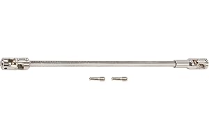 POWMOK SCX10 Drive Shaft 68-229mm Cut to Length Stainless Steel Driveshaft for 1/10 RC Crawler LCG Rig Sportys Scalers GSPEED Capra SCX10 Pro SCX10 Upgrades Accessories (Cut-to-Length Driveshaft Set Silver)