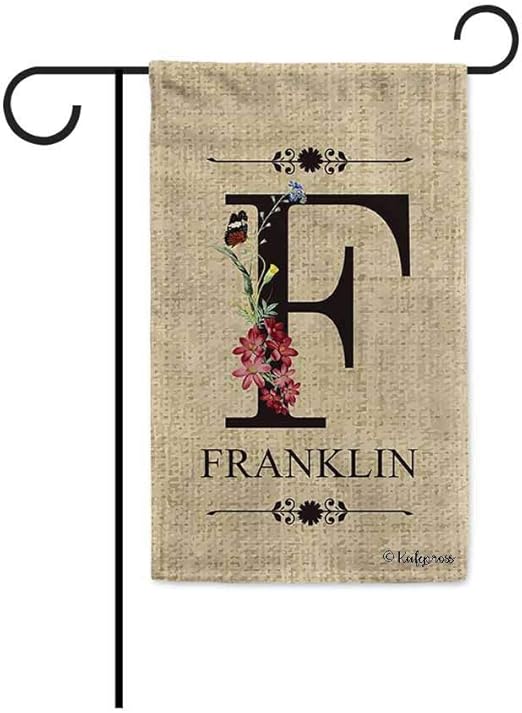 Kafepross Welcome Spring Summer Flowers Monogram F Decorative