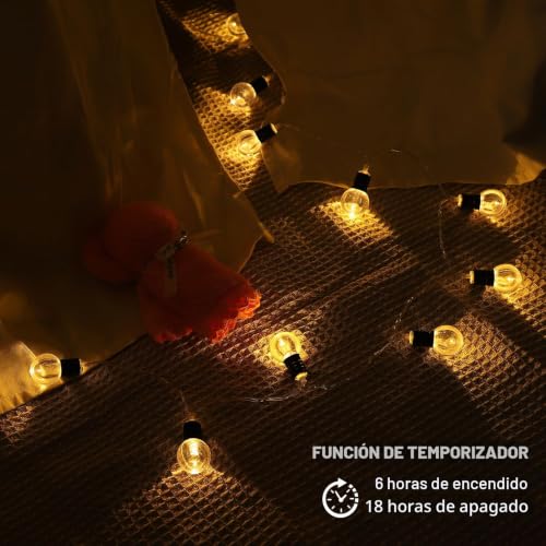 A.bigwhale String Lights Battery -20 LED Fairy Lights with Timer, Warm White Mini Bulb Fairy Lights for Indoor, Bedroom, Party, Christmas, Wedding, Led Battery Christmas Decorations