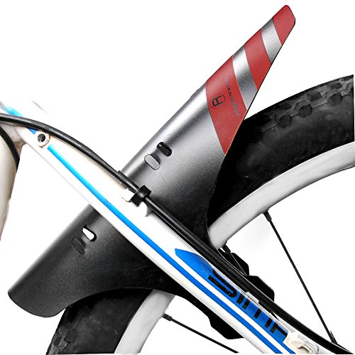 HCFGS MTB Mudguard, Mountain Bike Fenders Quick Release Cycling Fender, Compatible with Front and Rear, Fits 26", 27.5", 29", Plus Size and Fat Bike Wheel Sizes (Red 2pcs) - Thumbnail 7