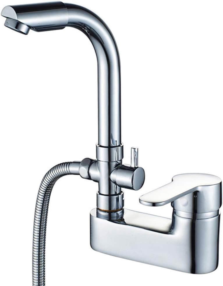 QTT Full Copper Basin Multi-function Faucet Double Hole Faucet
