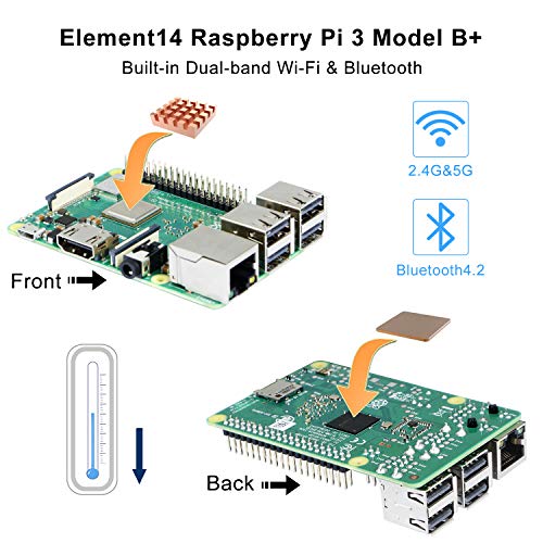 Raspberry Pi 3 B+, Complete Starter Kit with Motherboard, 64 GB Micro SD Card with NOOBS pre-loaded, 5V 3A Power Adapter, HDMI Cable, Micro SD Card Reader, and Big Transparent Box - Thumbnail 7