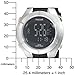 Pulsar Men's PR2003 Digital Chronograph Silver-Tone Black Resin Strap Watch
