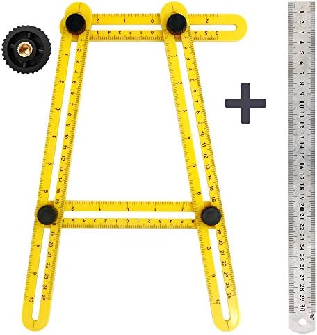 Template Tool, Multi Angle Measuring Ruler, Straight Steel Ruler, Angle Measurement Tool Angle-izer Template Tool for Craftsman, Set of 2
