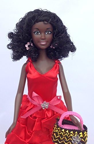 Holiday Natural Hair Michelle in Red Satin Dress!