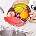 Clip On Strainer Silicone for all Pots and Pans, AUOON Pasta Strainer Clip on Food Strainer for Meat Vegetables Fruit Silicone Kitchen Colander