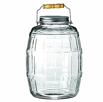 Anchor Hocking 2.5-Gallon Glass Barrel Jar with Brushed Aluminum Lid
