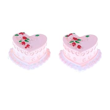 Amazon Com Miniature Dollhouse Doll Heart Cake Garden Craft Fairy