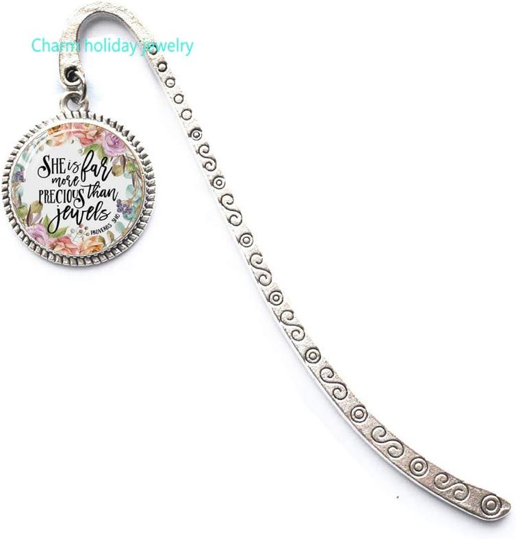 She is Far More Precious Than Jewels,Christian Bookmark,Gifts for s,Jewelry for s,Inspirational Gift-#388