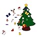 Amandir DIY 3.2ft Felt Tree with 32 Wall 2 Pcs Banner, for Kids Toddlers Handmade Xmas Gifts Home Door Christmas Decorations Ornaments, Colourful