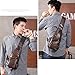 Lucien Hanna Men's Vintage Leather Sling Bag Shoulder Messenger Crossbody Pack with USB Charge Port Casual Bag Dark Brown