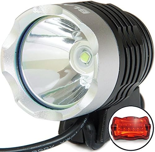 BLATCH Sports LED Bike Lights - Headlight and Taillight Set - NEW TO AMAZON, Powerful CREE 1,200 Lumen Light - 5 Modes - Rechargeable, Waterproof Battery - Free Head Strap