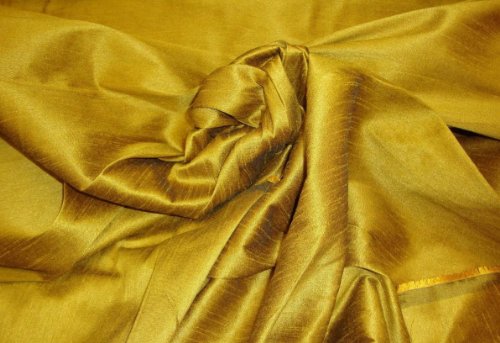 Golden Rod Shantung Dupioni Faux Silk Fabric Per Yard