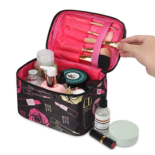 Shaui&Rulyn Women Portable Cosmetic Bag Cute Makeup Travel Case Multifunctional Make up Bag,Toiletry Bag Travel Bags for Women Girls (Polka Dots) 3 Shaui&Rulyn Women Portable Cosmetic Bag Cute Makeup Travel Case Multifunctional Make up Bag,Toiletry Bag Travel Bags for Women Girls (Polka Dots)