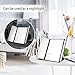 Travel Mirror LuckyFine Tri-Fold Lighted Led Mirror / Lighted Travel Mirror / Vanity Mirror / Lighted Makeup Mirror / Pocket Mirror / Compact Mirror/3 Way Mirror With LED