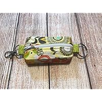 Multi Use Floral Zipper Pouch Key Fob, Lip balm Holder, Ear Bud Case, Change Purse