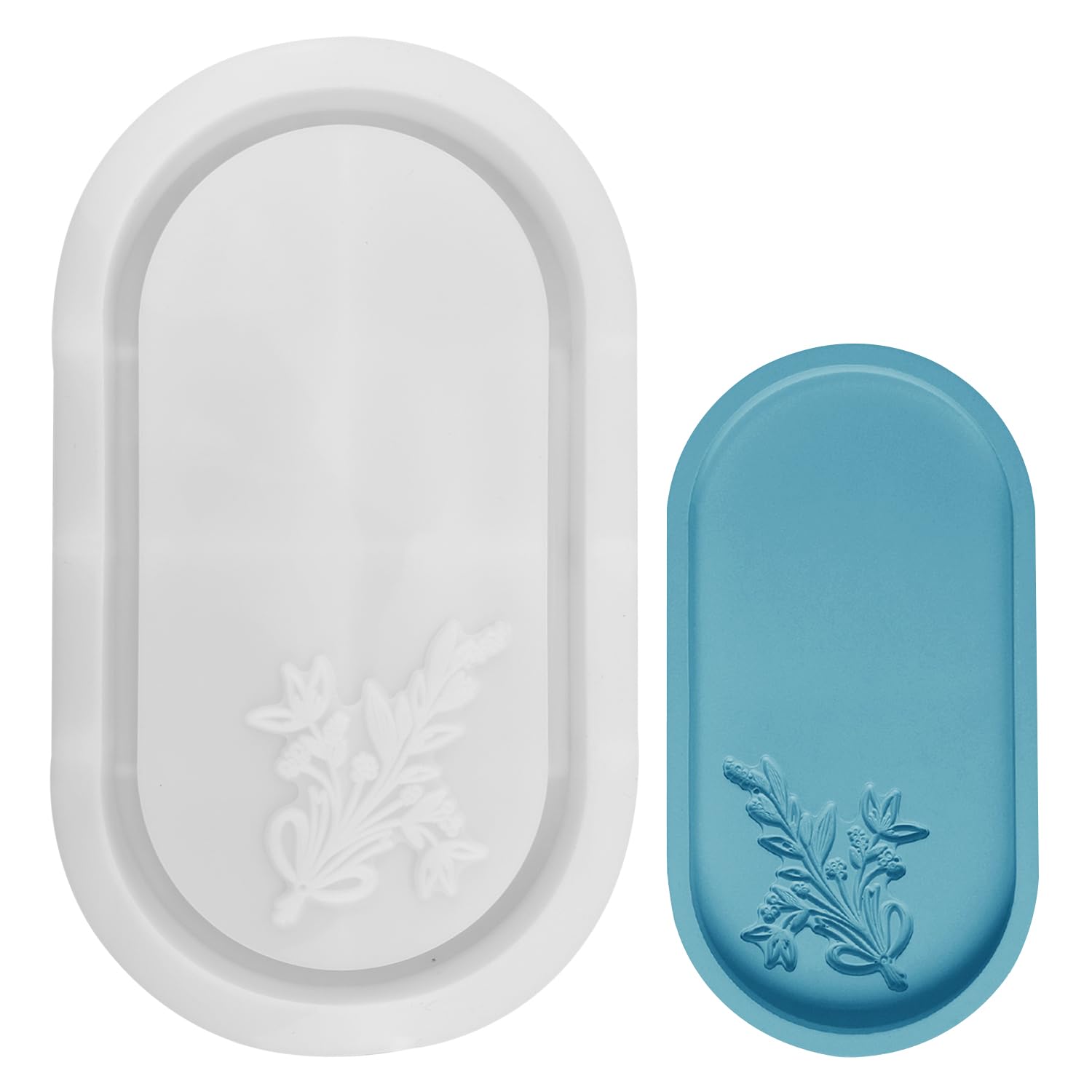 Resin Candle Holder Mould,Flower Tray Epoxy Casting Moulds,Candle Holder Resin Silicone Molds,Jewelry Soap Storage Tray Silicone Mould for Trinket,Home Decoration,Flowers,DIY Craft