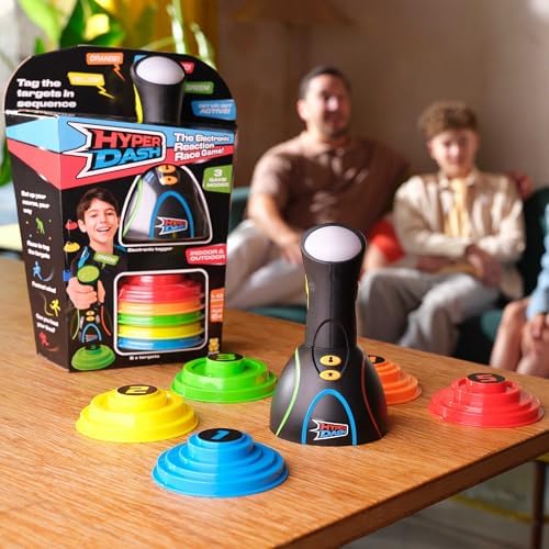 Hyper Dash - Jogo de Velocidade e Agilidade para 1 a 10 jogadores, inclui 3 modos, sinais coloridos e rotas personalizáveis, para uso interior e exterior, (HYP01000)